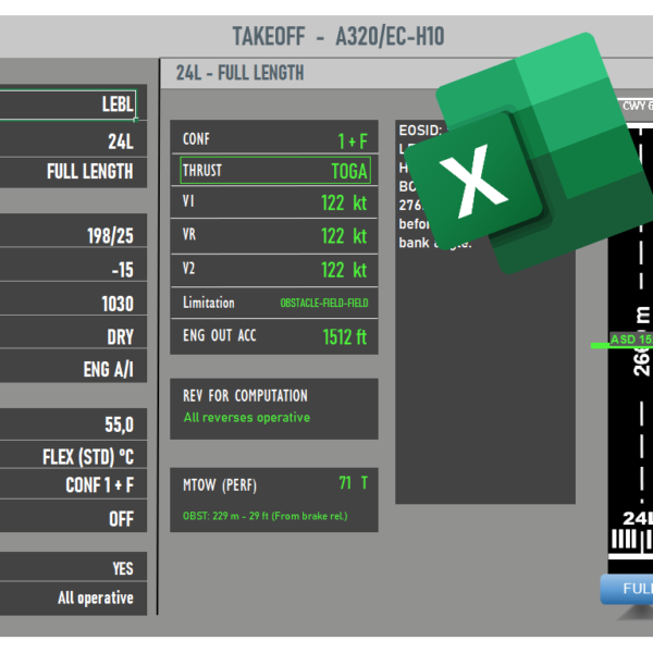 Flysmart EFB A320 Excel Tool - Full version single user